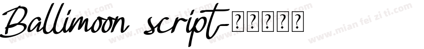 Ballimoon script字体转换